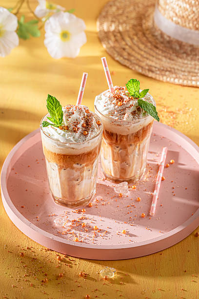 istock Homemade ice coffee made with Espresso and milk. 2225069416