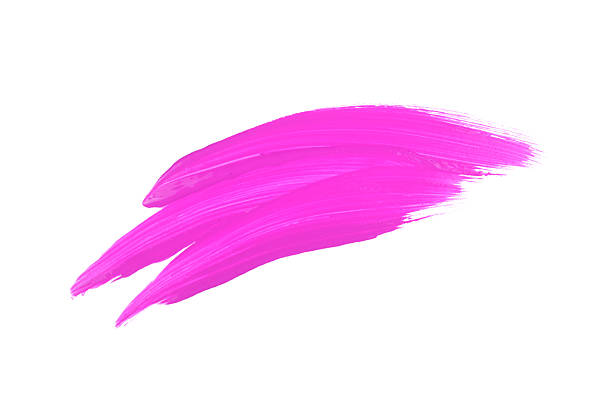 Pink watercolor paint brush stroke isolated on white background. art and watercolor painting concept.