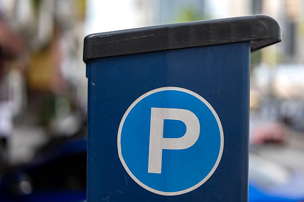 istock Blue Parking Meter with 