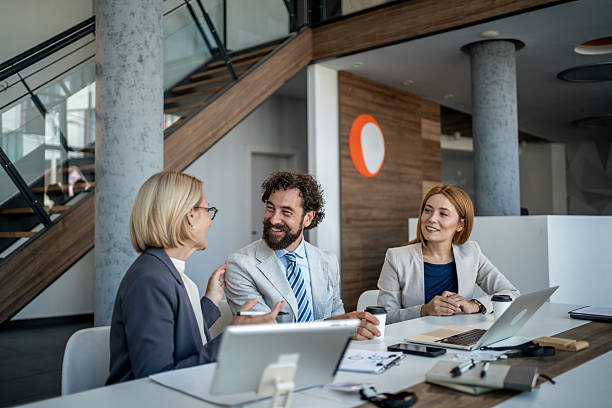 istock Business people having a meeting in modern office 2225092649