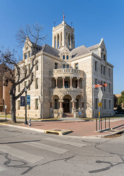 istock Historic Comal County Courthouse boasts beautiful stone architecture at its entrance. 2225094385