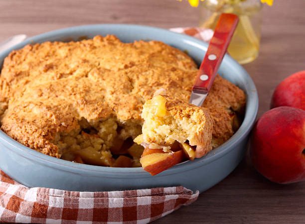 istock Homemade warm peach cobbler 2225095398