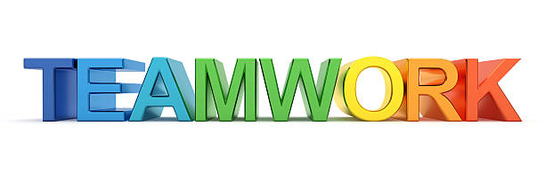 istock Word teamwork written with colorful 3d letters. 2225100904