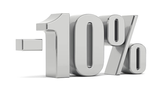 istock Discount 10 percent off. 3d illustration 2225100907