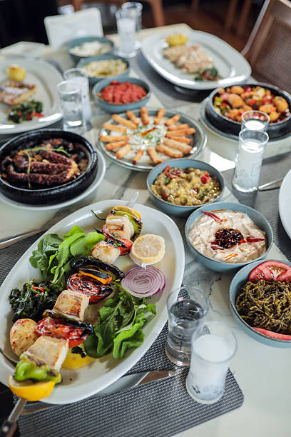 istock A Raki Table Filled with Seafood, A Delicious Dinner 2225103043