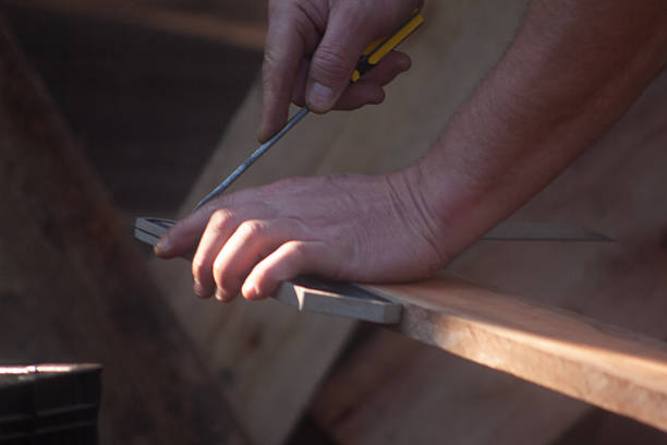 man construction in wood