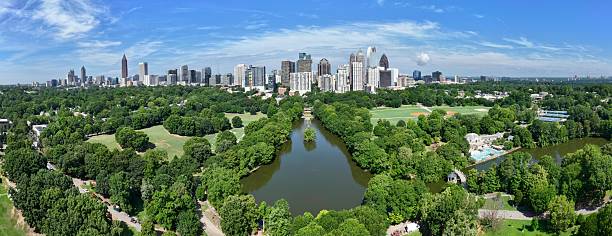 istock Atlanta Skyline and Park Panorama Aerial 2225109200