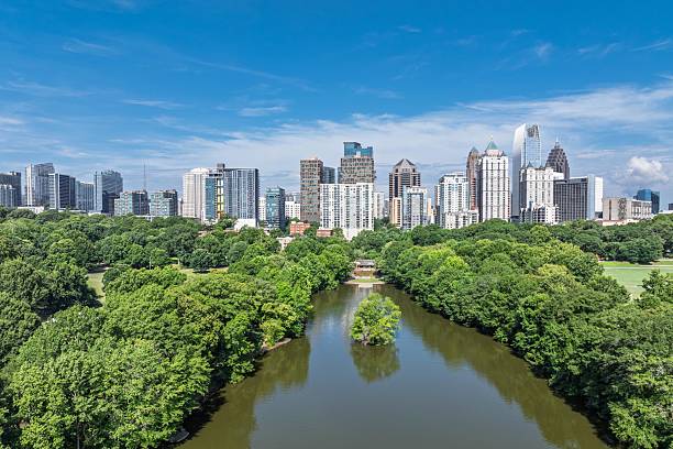 istock Atlanta Skyline and Park Aerial 2225109228
