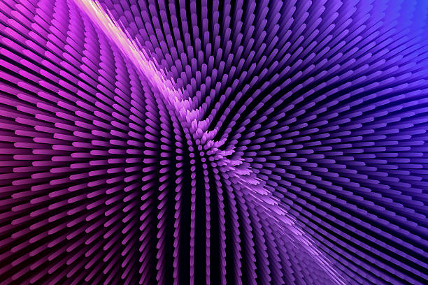 istock Abstract 3D spiky surface with vibrant purple pink and blue gradient, futuristic digital texture background 2225124674
