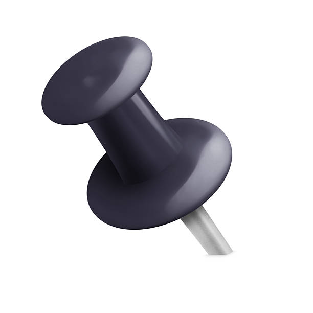 istock Side view of a Black office pushpin isolated on white background 2225125190