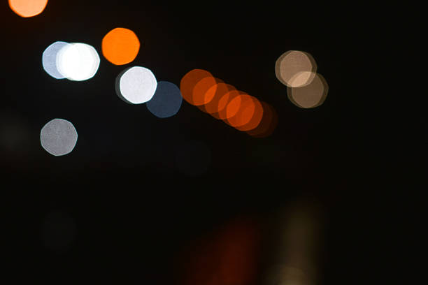 Blured night light. bokeh background, Blur concept . Abstract unfocused blured bokeh light dots background