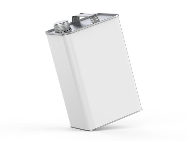 istock Metallic tin can with cap and handle for branding and mockup, 3d illustration. 2225144239
