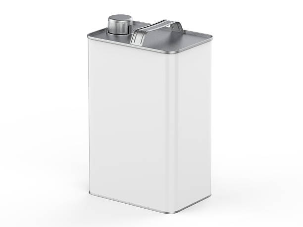 istock Metallic tin can with cap and handle for branding and mockup, 3d illustration. 2225144244