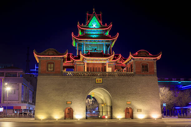The Drum Tower in central Yinchuan is a historic structure that once marked the heart of the old city and was used for timekeeping and ceremonies.