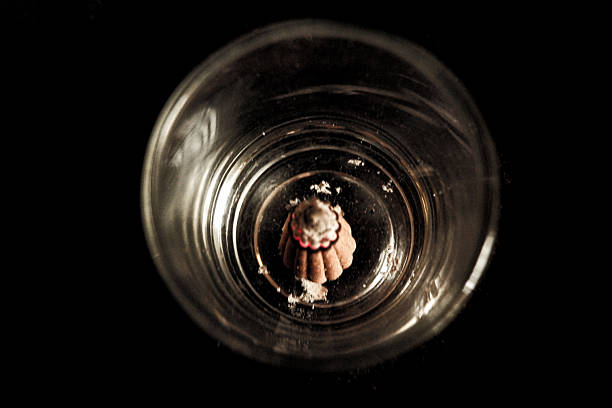 Burning Incense Cone in a Glass – Low Light Still Life