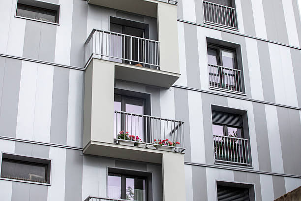 istock Close-up of a modern apartment building 2225148940