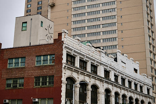 istock Harlem Clock Tower and White Brick Building (New York, New York, USA) 2225153650