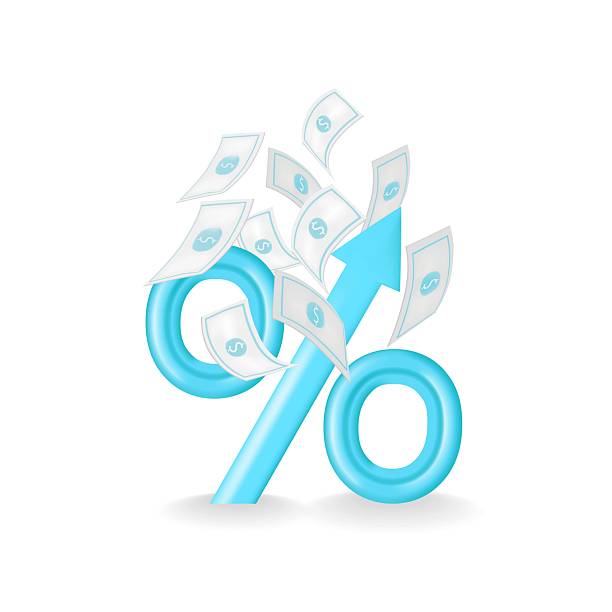 istock Percent up profit finance concept illustration 3d vector 2225155380