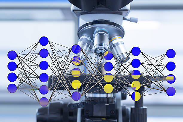 istock Microscope with neuron network scheme, this fusion visualizes the powerful concept of AI-driven diagnostics, 2225160386