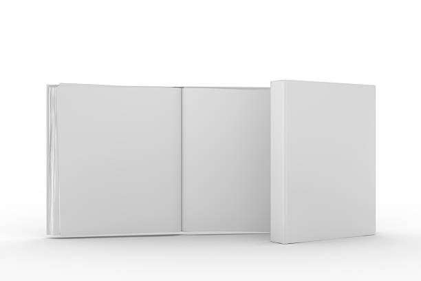 istock 3D white open book and hard cover cover with blank page mockup design isolated on background. Blank template for presentation a publication, notebook, catalogs, magazines, diary, journal, booklet 2225170573