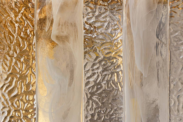 Textured Glass Panels, Abstract Lighting Fixture
