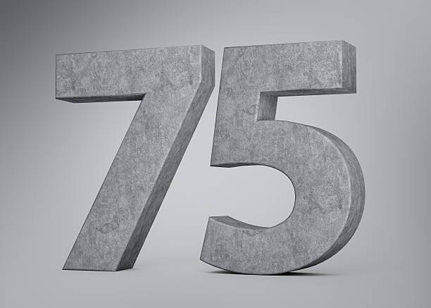 istock 3d Concrete Number Seventy Five 75 Digit Made Of Grey Concrete Stone Grey Background 3d Illustration 2225180068