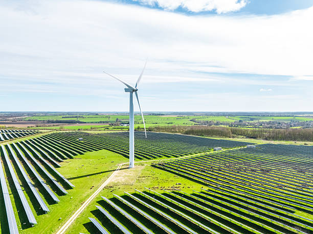 istock Wind turbines and solar panels in England 2225184911
