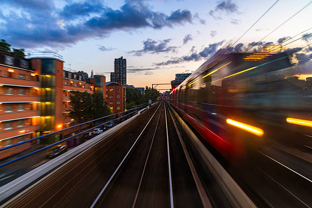 istock Blurred motion of DLR (Docklands Light Railway) train in London, UK 2225190509