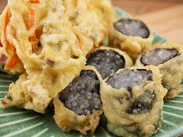 istock Asian food Vegetables, fried seaweed rolls 2225190624