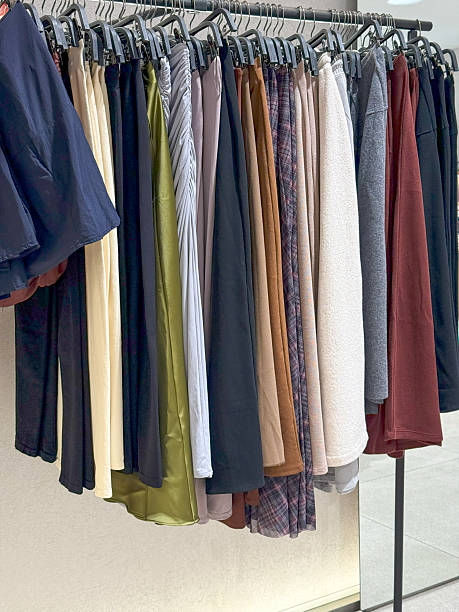 istock Assorted Pants on Hangers ,Earth Toned Retail Display 2225197532