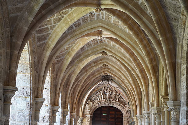 istock cultural trip. Gothic Cloister Ceiling with Arches, Ribs, and Stone Columns 2225200987