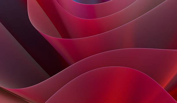 istock abstract curvy shape against the colourful background. Iridescent futuristic template 2225208612