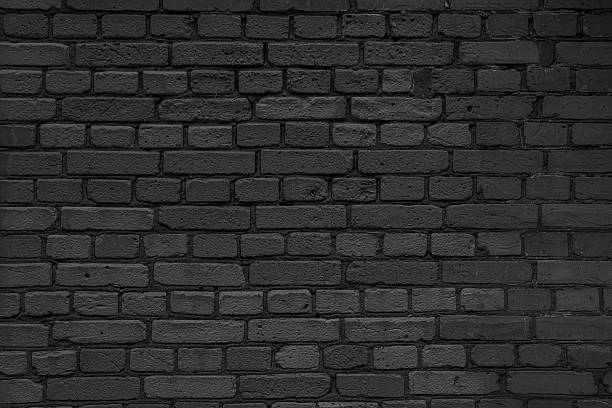 istock A black brick wall stands in the darkness. 2225213775