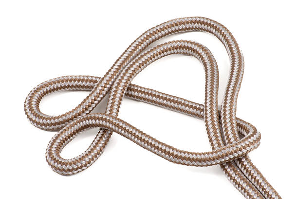 Colorful and durable rope on a white background