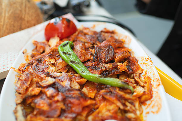 Traditional Turkish meal in a cafe