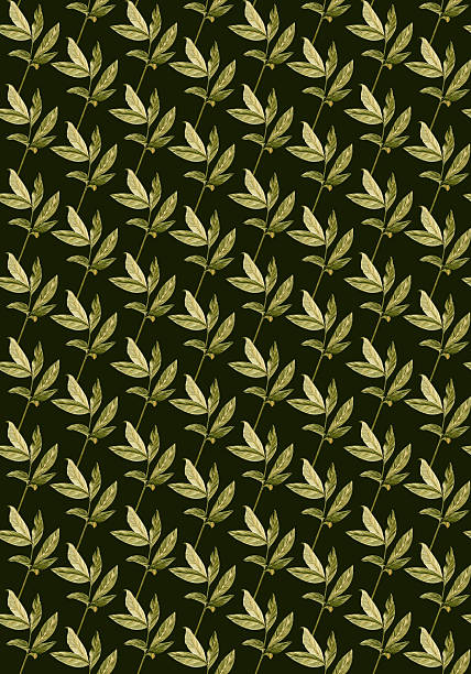 istock Green leaves, pink berries, butterflies watercolor seamless pattern isolated on black. 2225239214