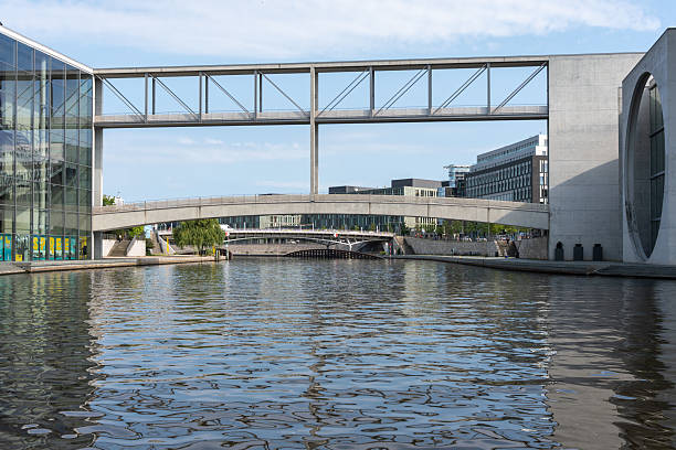 istock Double bridge structure at the Marie-Elisabeth-Luders-Haus over the Spree. 2225240406