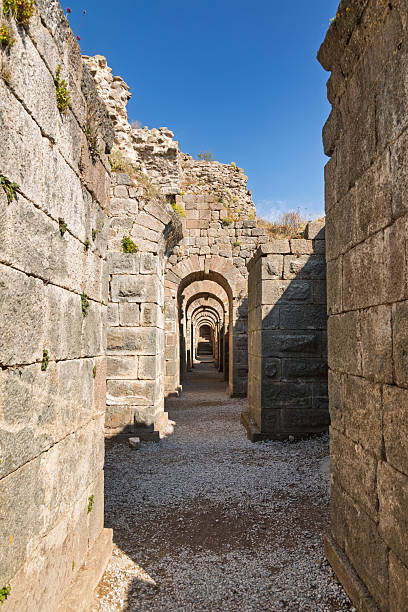 istock Stone arch corridor in substructure of Pergamon acropolis in Turkey 2225240420