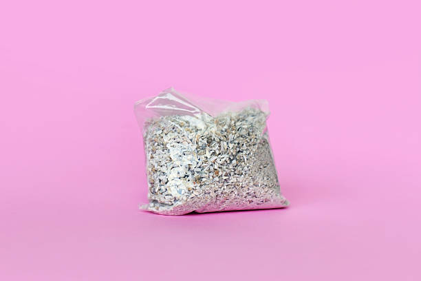 istock Plastic bag containing ash of a pet cat ash 2225240851