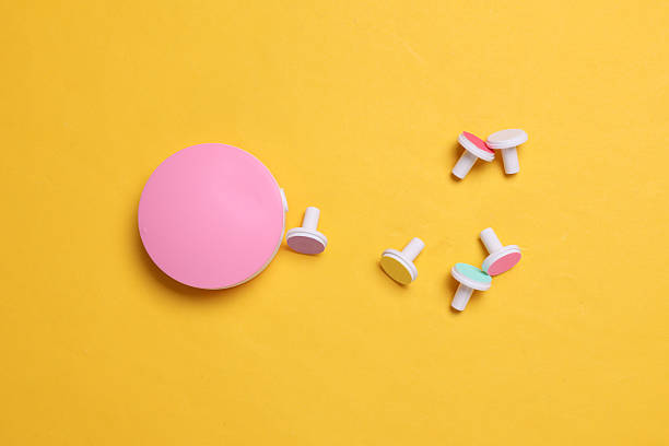 istock Modern device electric nail file with attachments on a yellow background 2225244009