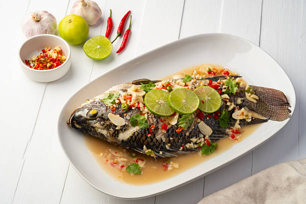 istock Steamed Tilapia Fish In Spicy Lime Soup. 2225245505