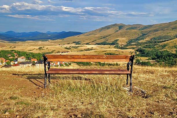 Bench in the Zlatibor mountain, Serbia