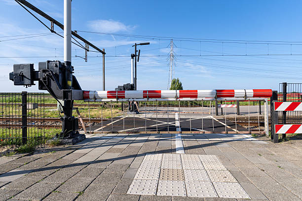 Highway and railway intersection, danger sing.