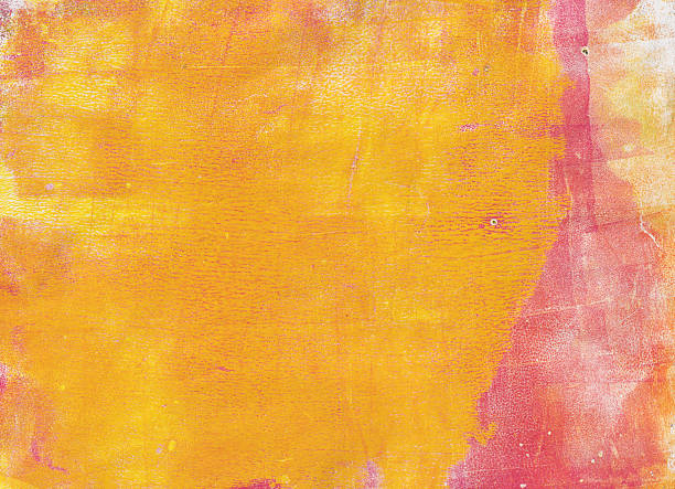 istock Yellow and Pink Hand Painted Background 2225254089