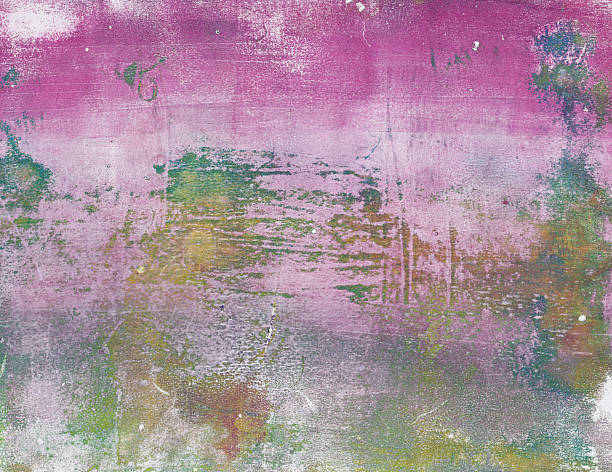 istock Grungy Pink and Green Hand Painted Background 2225254223