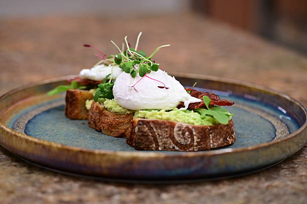 istock Close-up of avocado toast with egg 2225255367