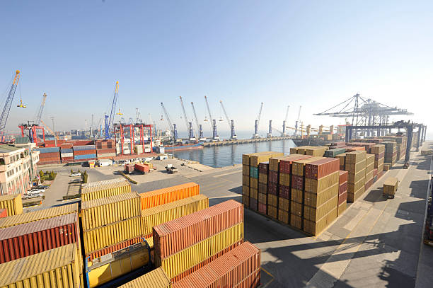 istock Stack of containers box. Cargo Freight Shipping of Container Logistics Industry concept 2225257475