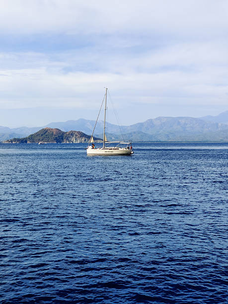 istock a beautiful ship is sailing in the blue sea 2225262024