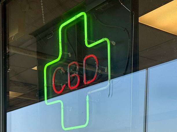 istock Neon CBD Sign, Cannabidiol (CBD) is a compound found in cannabis. 2225274827