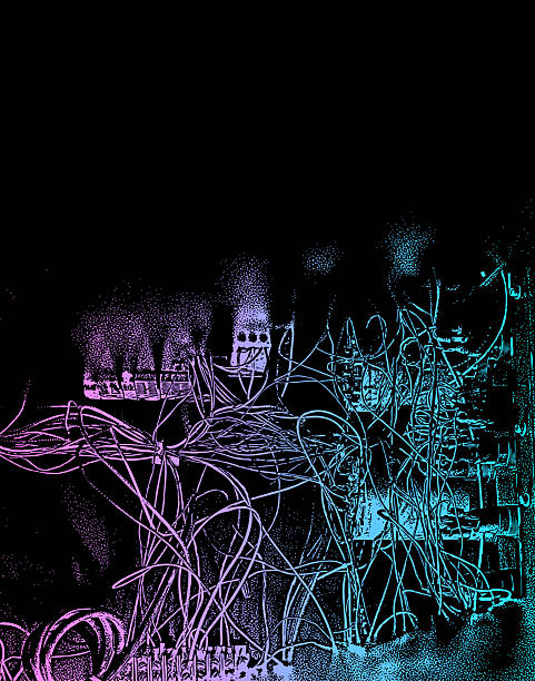 Tangled wires and circuits background